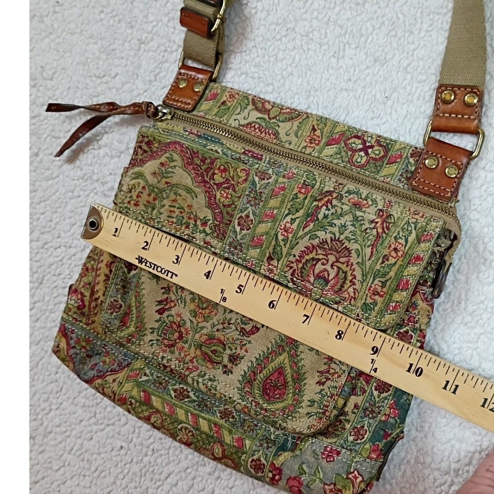 Fossil Crossbody Bag Womens Small Multicolor Floral Paisley Tapestry Canvas - Picture 7 of 8